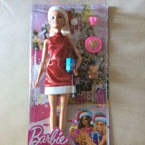 Christmas Barbie in Santa Outfit, Holiday Barbie, Christmas Barbie